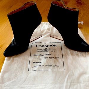 Maison Martin Margiela H&M Invisible Clear Wedge Ankle Boot Black 39 8